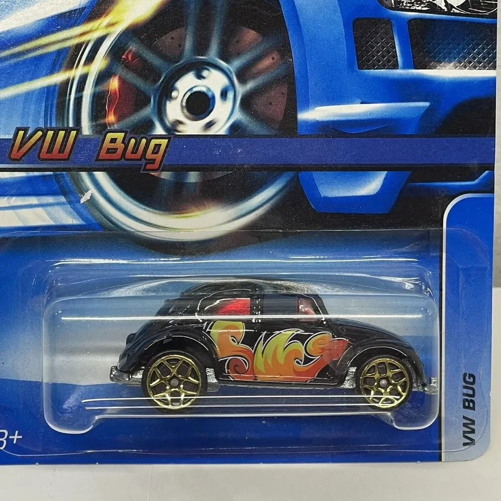 Hot Wheels VW Bug Volkswagen Beetle Black w/ Gold Rims‎ 2006 Collector #197